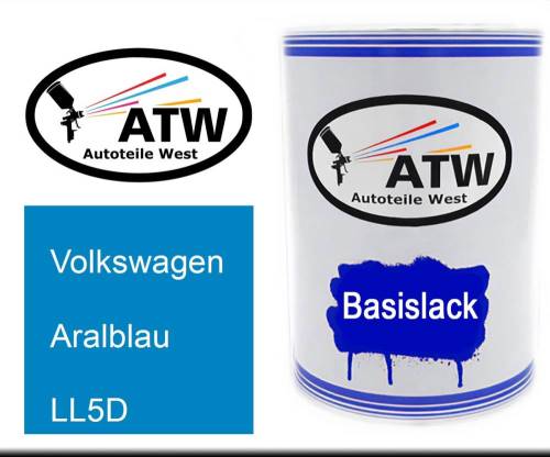 Volkswagen, Aralblau, LL5D: 500ml Lackdose, von ATW Autoteile West.