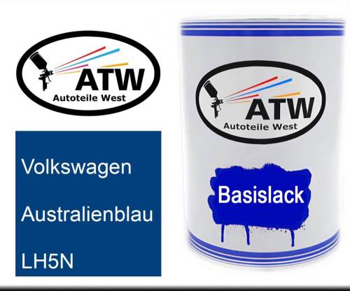 Volkswagen, Australienblau, LH5N: 500ml Lackdose, von ATW Autoteile West.