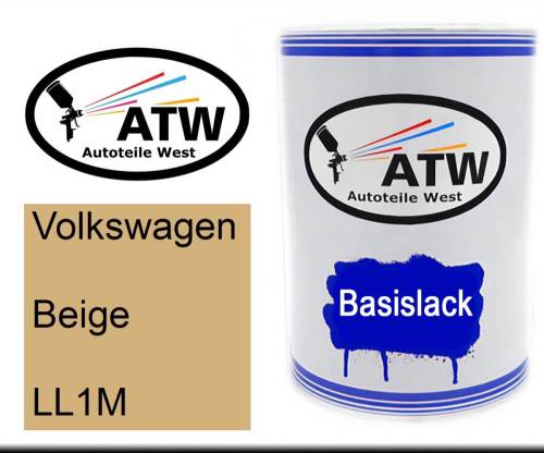 Volkswagen, Beige, LL1M: 500ml Lackdose, von ATW Autoteile West.