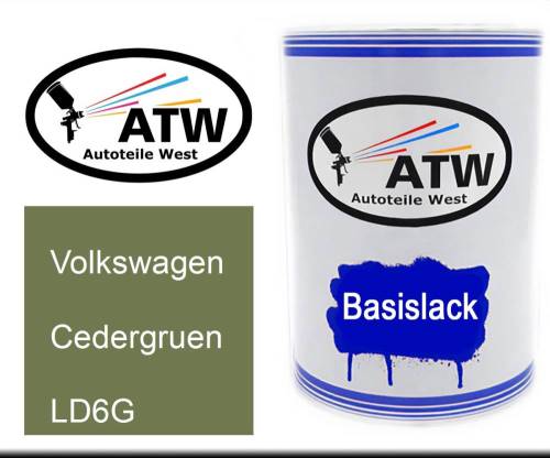 Volkswagen, Cedergruen, LD6G: 500ml Lackdose, von ATW Autoteile West.