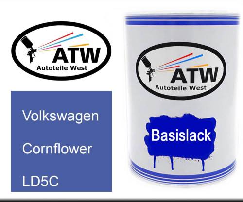 Volkswagen, Cornflower, LD5C: 500ml Lackdose, von ATW Autoteile West.