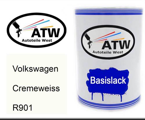 Volkswagen, Cremeweiss, R901: 500ml Lackdose, von ATW Autoteile West.