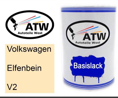 Volkswagen, Elfenbein, V2: 500ml Lackdose, von ATW Autoteile West.