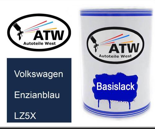 Volkswagen, Enzianblau, LZ5X: 500ml Lackdose, von ATW Autoteile West.