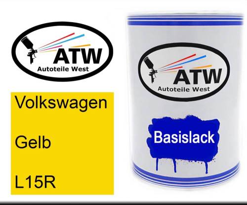 Volkswagen, Gelb, L15R: 500ml Lackdose, von ATW Autoteile West.