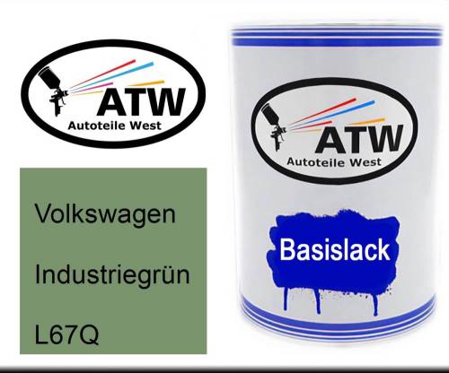 Volkswagen, Industriegrün, L67Q: 500ml Lackdose, von ATW Autoteile West.