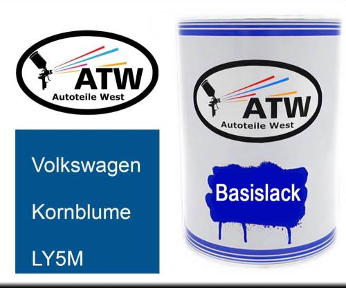 Volkswagen, Kornblume, LY5M: 500ml Lackdose, von ATW Autoteile West.