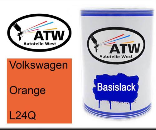 Volkswagen, Orange, L24Q: 500ml Lackdose, von ATW Autoteile West.