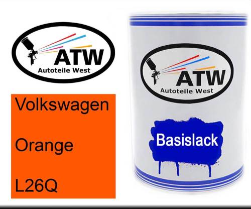 Volkswagen, Orange, L26Q: 500ml Lackdose, von ATW Autoteile West.