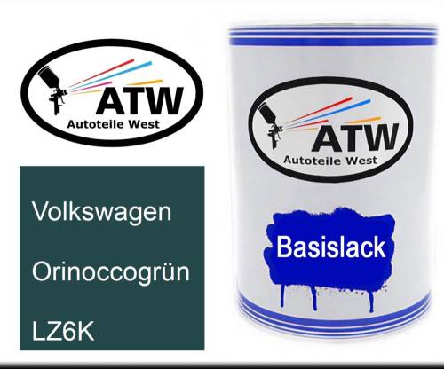 Volkswagen, Orinoccogrün, LZ6K: 500ml Lackdose, von ATW Autoteile West.