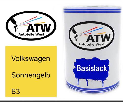 Volkswagen, Sonnengelb, B3: 500ml Lackdose, von ATW Autoteile West.