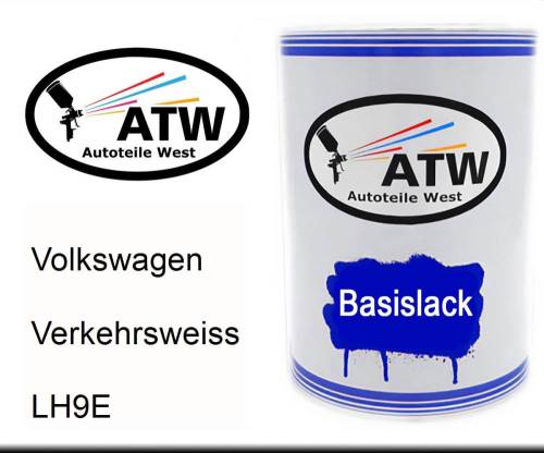 Volkswagen, Verkehrsweiss, LH9E: 500ml Lackdose, von ATW Autoteile West.