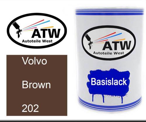 Volvo, Brown, 202: 500ml Lackdose, von ATW Autoteile West.