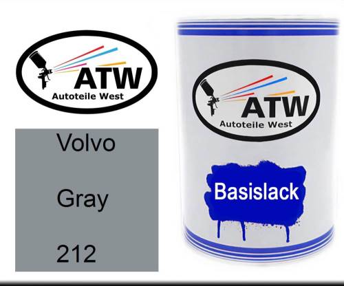 Volvo, Gray, 212: 500ml Lackdose, von ATW Autoteile West.