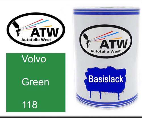 Volvo, Green, 118: 500ml Lackdose, von ATW Autoteile West.