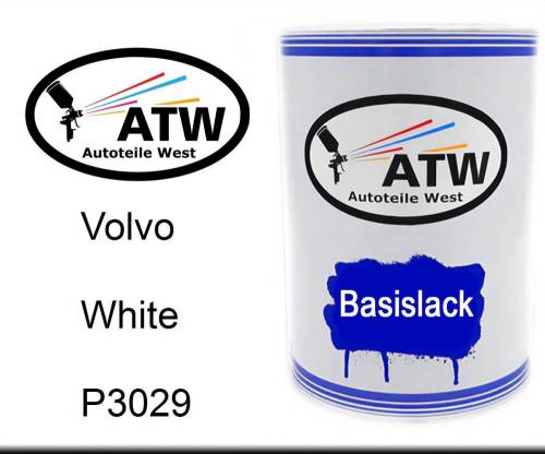 Volvo, White, P3029: 500ml Lackdose, von ATW Autoteile West.