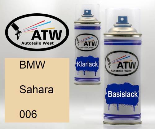 BMW, Sahara, 006: 400ml Sprühdose + 400ml Klarlack - Set, von ATW Autoteile West.