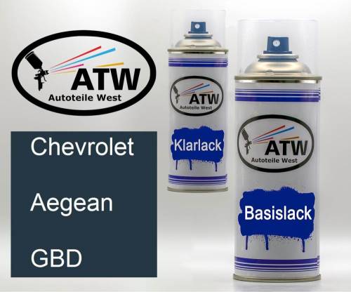 Chevrolet, Aegean, GBD: 400ml Sprühdose + 400ml Klarlack - Set, von ATW Autoteile West.