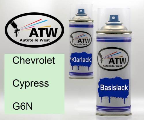 Chevrolet, Cypress, G6N: 400ml Sprühdose + 400ml Klarlack - Set, von ATW Autoteile West.