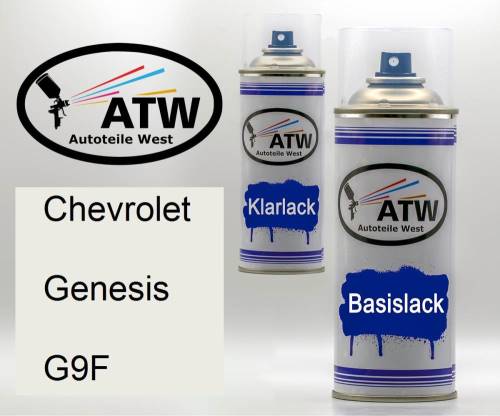 Chevrolet, Genesis, G9F: 400ml Sprühdose + 400ml Klarlack - Set, von ATW Autoteile West.