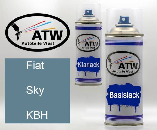 Fiat, Sky, KBH: 400ml Sprühdose + 400ml Klarlack - Set, von ATW Autoteile West.