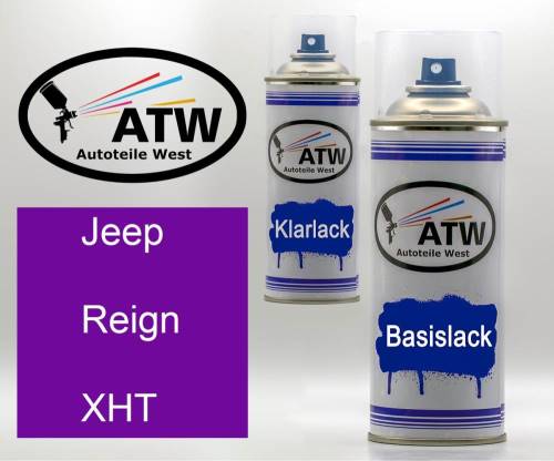 Jeep, Reign, XHT: 400ml Sprühdose + 400ml Klarlack - Set, von ATW Autoteile West.