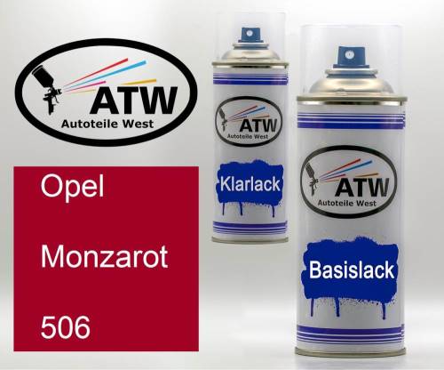 Opel, Monzarot, 506: 400ml Sprühdose + 400ml Klarlack - Set, von ATW Autoteile West.