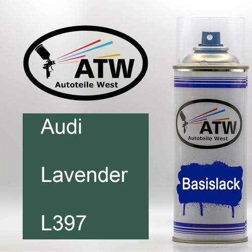 Audi, Lavender, L397: 400ml Sprühdose, von ATW Autoteile West.