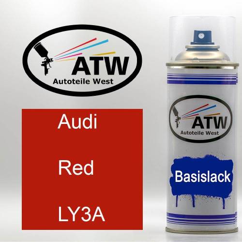 Audi, Red, LY3A: 400ml Sprühdose, von ATW Autoteile West.