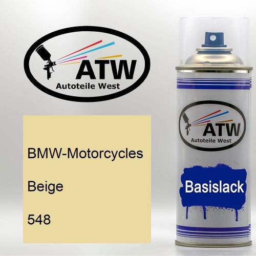 BMW-Motorcycles, Beige, 548: 400ml Sprühdose, von ATW Autoteile West.