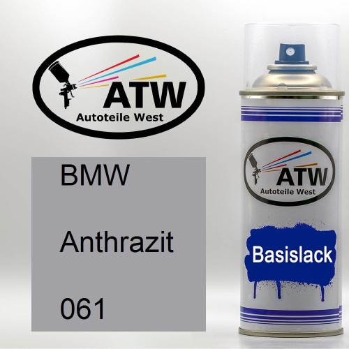 BMW, Anthrazit, 061: 400ml Sprühdose, von ATW Autoteile West.