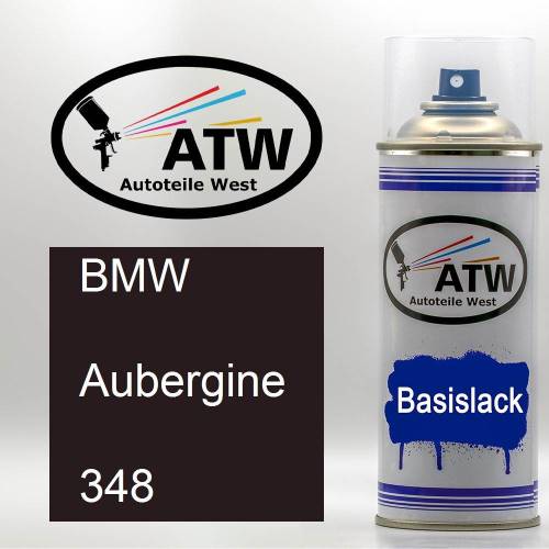 BMW, Aubergine, 348: 400ml Sprühdose, von ATW Autoteile West.