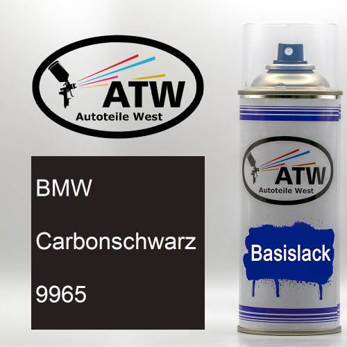 BMW, Carbonschwarz, 9965: 400ml Sprühdose, von ATW Autoteile West.