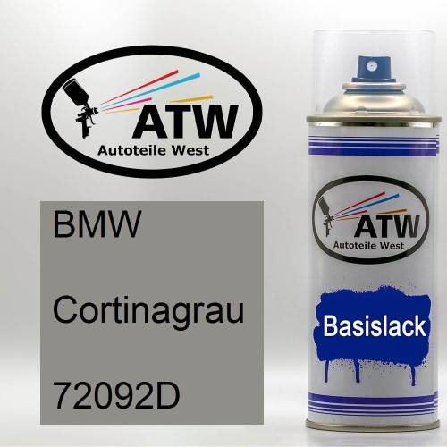 BMW, Cortinagrau, 72092D: 400ml Sprühdose, von ATW Autoteile West.