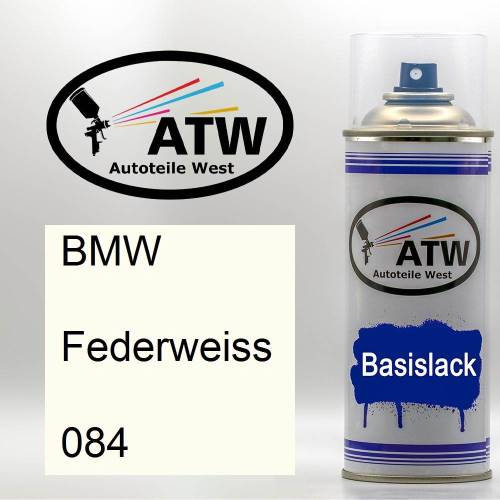 BMW, Federweiss, 084: 400ml Sprühdose, von ATW Autoteile West.