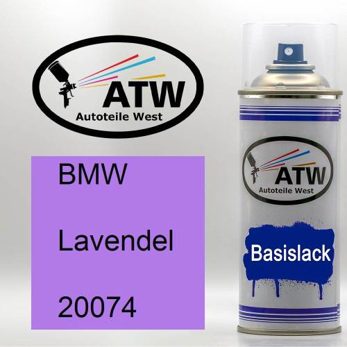 BMW, Lavendel, 20074: 400ml Sprühdose, von ATW Autoteile West.