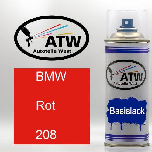 BMW, Rot, 208: 400ml Sprühdose, von ATW Autoteile West.