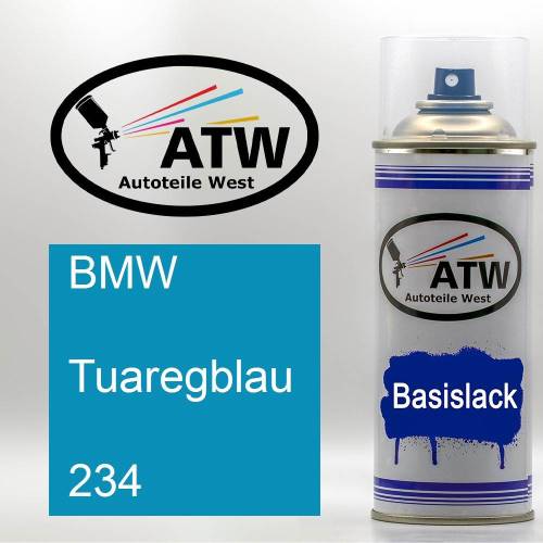 BMW, Tuaregblau, 234: 400ml Sprühdose, von ATW Autoteile West.