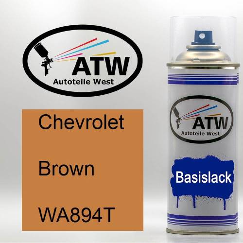 Chevrolet, Brown, WA894T: 400ml Sprühdose, von ATW Autoteile West.