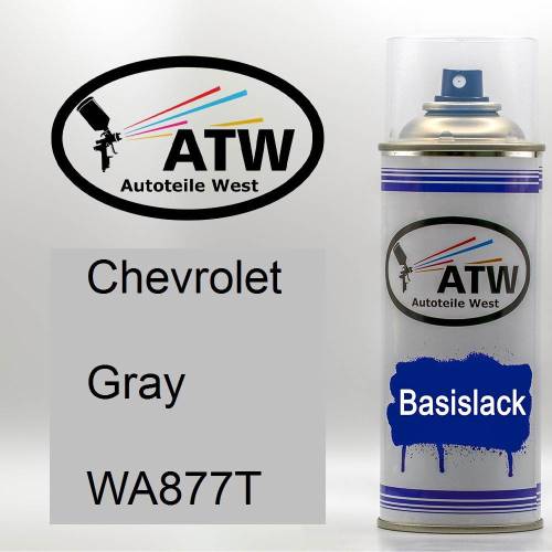 Chevrolet, Gray, WA877T: 400ml Sprühdose, von ATW Autoteile West.