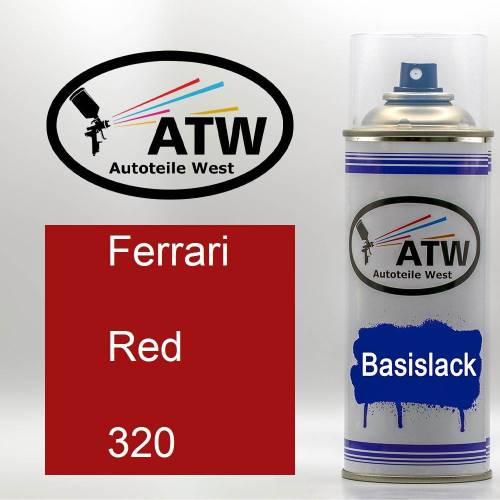 Ferrari, Red, 320: 400ml Sprühdose, von ATW Autoteile West.