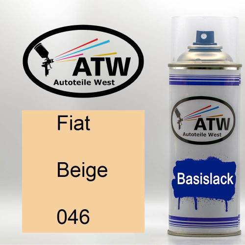 Fiat, Beige, 046: 400ml Sprühdose, von ATW Autoteile West.