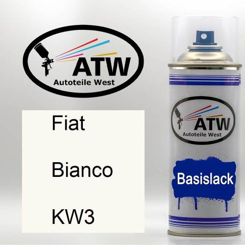 Fiat, Bianco, KW3: 400ml Sprühdose, von ATW Autoteile West.