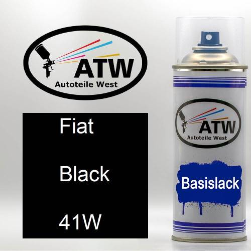 Fiat, Black, 41W: 400ml Sprühdose, von ATW Autoteile West.