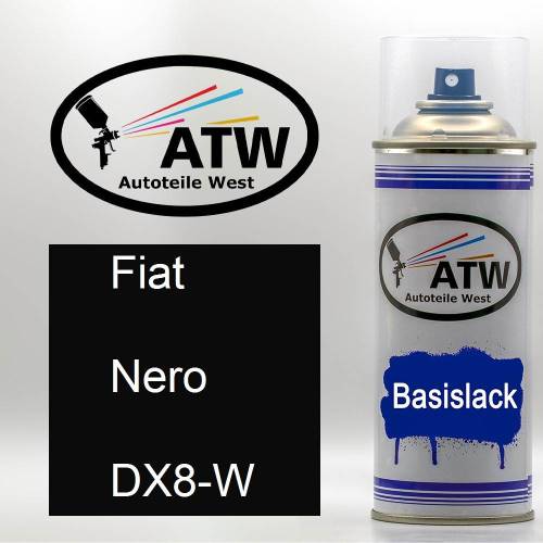 Fiat, Nero, DX8-W: 400ml Sprühdose, von ATW Autoteile West.