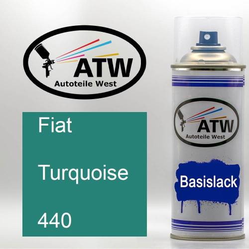 Fiat, Turquoise, 440: 400ml Sprühdose, von ATW Autoteile West.