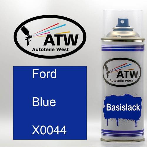 Ford, Blue, X0044: 400ml Sprühdose, von ATW Autoteile West.