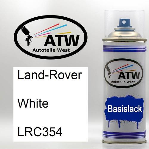 Land-Rover, White, LRC354: 400ml Sprühdose, von ATW Autoteile West.