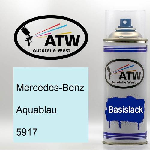 Mercedes-Benz, Aquablau, 5917: 400ml Sprühdose, von ATW Autoteile West.