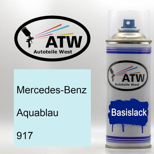 Mercedes-Benz, Aquablau, 917: 400ml Sprühdose, von ATW Autoteile West.